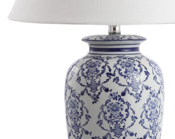 Juliana 26.25" Chinoiserie Ceramic LED Table Lamp - JONATHAN Y